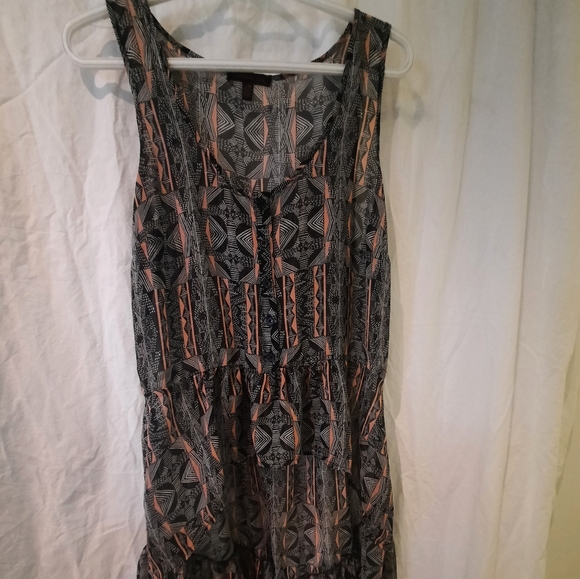 MATERIAL GIRL DRESS. size Lg             Grey, Black, Peach - Picture 2 of 4